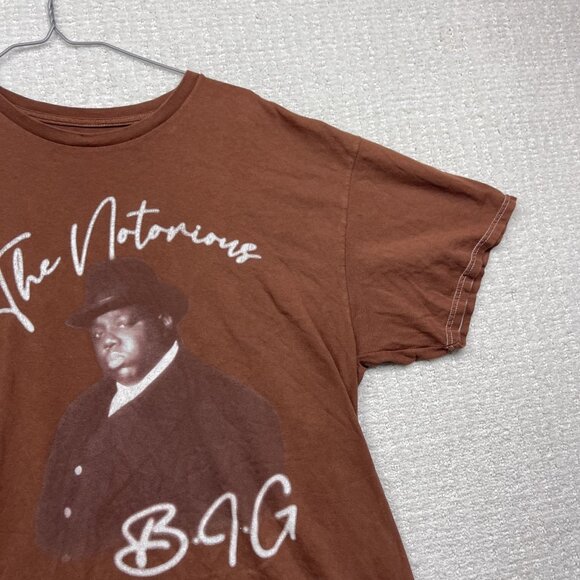 The Notorious BIG FEDORA Biggie Brown Rust Rap Hip Hop T-Shirt Men's Size Large - Picture 4 of 16